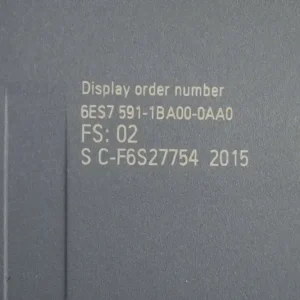 Finale Aktion Siemens simatic S7-1500 6ES7 591-1BA00-0AA0 ( 6ES7591-1BA00-0AA0 ) FS02