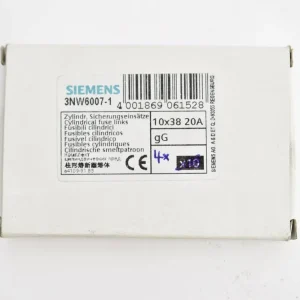 Garantierte Lieferung Siemens Zylindrische Sicherungseinsätze 20A 4 Stück 3NW6007-1