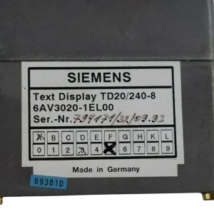 Top-Preis Siemens Text Display TD20/240-8 6AV3 020-1EL00 ( 6AV3020-1EL00 )