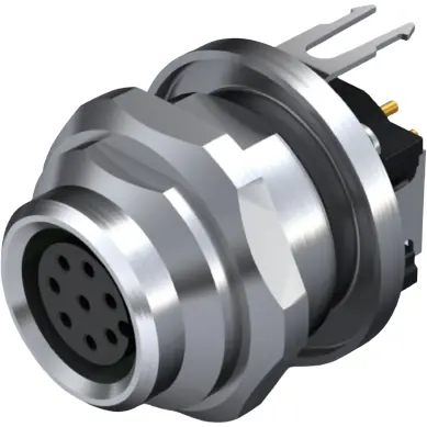 Einbaubuchse, M8, 8-polig, Lötanschluss, gerade, 2423400000 Neu
