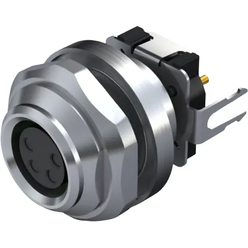 Abverkauf Einbaubuchse, M8, 4-polig, Lötanschluss, gerade, 2423580000