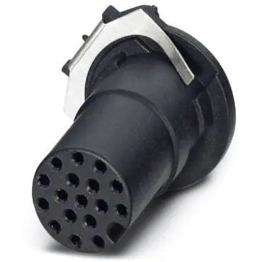 Billig Einbaubuchse, M12, 17-polig, Lötanschluss, Push-in, gerade, 1442078