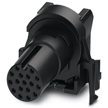 Einbaubuchse, M12, 17-polig, Lötstifte, Push-in, abgewinkelt, 1424197 Wochenendangebot