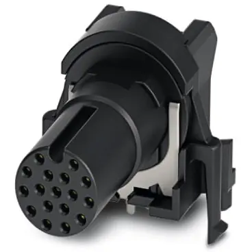 Einbaubuchse, M12, 17-polig, Lötstifte, Push-in, abgewinkelt, 1424201 Wochenendangebot