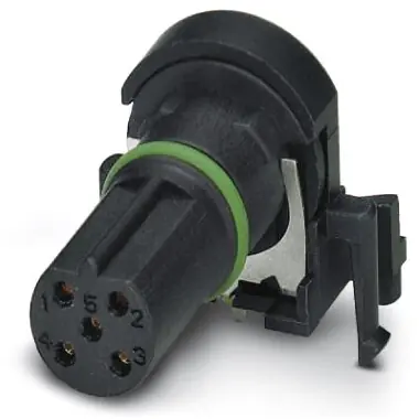 Einbaubuchse, M12, 5-polig, Lötstifte, Schraubverriegelung, abgewinkelt, 1436657 Nur Für Kurze Zeit