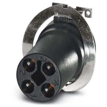 Einbaubuchse, M12, 4-polig, SMD, Schraubverriegelung, gerade, 1412019 Highlight