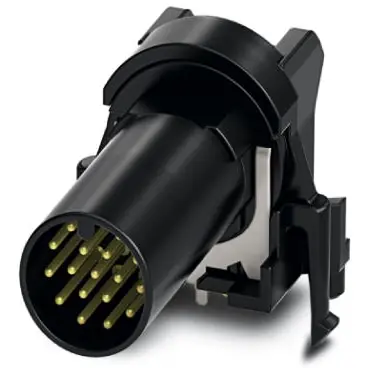 Stecker, M12, 17-polig, Lötstifte, Schraubverriegelung, abgewinkelt, 1424200 Finale Aktion