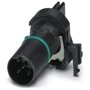 Stecker, M12, 5-polig, Lötstifte, Push-in, abgewinkelt, 1439890 Super-Preis