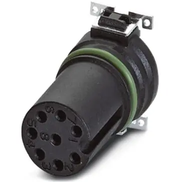 Einbaubuchse, M12, 8-polig, SMD, Push-in, gerade, 1411939 Markenware