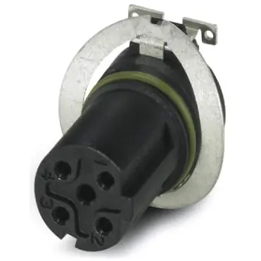 Einbaubuchse, M12, 4-polig, SMD, Schraubverriegelung, gerade, 1411950 Echt