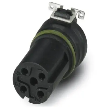 Einbaubuchse, M12, 4-polig, SMD, Schraubverriegelung, gerade, 1411936 Super-Preis