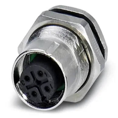 Einbaubuchse, M12, 4-polig, Lötstifte, SPEEDCON-Verriegelung, gerade, 1410777 Direktkauf