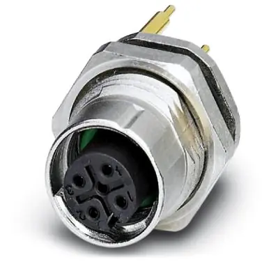 Einbaubuchse, M12, 4-polig, Lötstifte, SPEEDCON-Verriegelung, gerade, 1558522 Aktuell