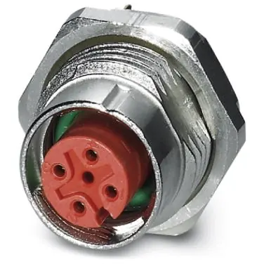 Einbaubuchse, M12, 4-polig, Lötstifte, SPEEDCON-Verriegelung, gerade, 1457869 Markenprodukt