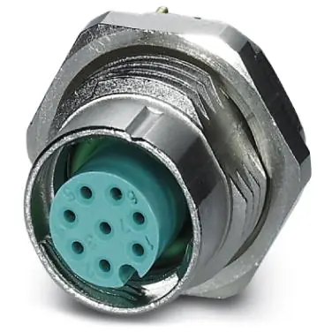 Einbaubuchse, M12, 8-polig, Lötstifte, Schraubverriegelung, gerade, 1456543 Top-Preis