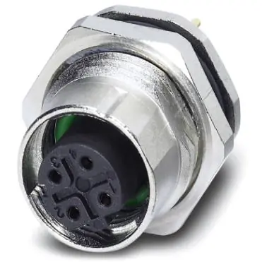 Einbaubuchse, M12, 4-polig, Lötstifte, SPEEDCON-Verriegelung, gerade, 1552272 Top-Seller