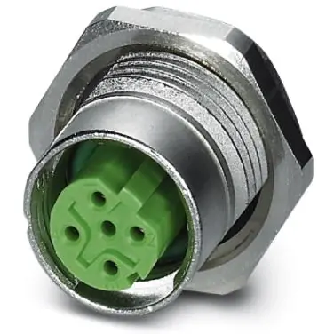 Einbaubuchse, M12, 4-polig, Lötstifte, Schraubverriegelung, gerade, 1456569 Bestpreis