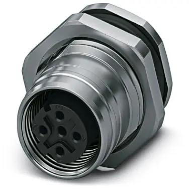 Sale Einbaubuchse, M12, 4-polig, Lötanschluss, Push-Pull, gerade, 1027696