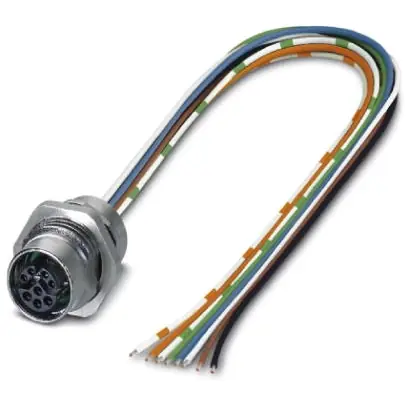 Neuheit Einbaubuchse, M12, 8-polig, Litzenanschluss, SPEEDCON-Verriegelung, gerade, 1407618