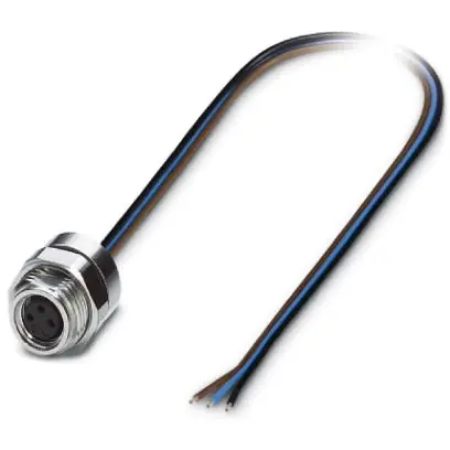 Einbaubuchse, M8, 3-polig, Litzenanschluss, gerade, 1453449 Preis Gesenkt