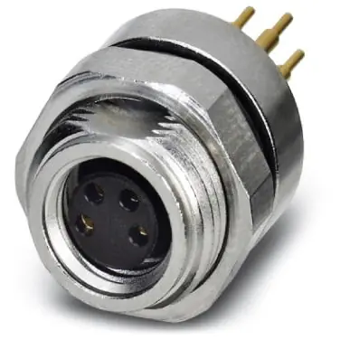 Einbaubuchse, M8, 4-polig, Lötstifte, Schraubverriegelung, gerade, 1694376 Geprüft