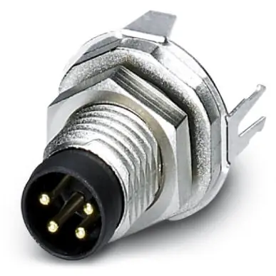 Schneller Versand Stecker, M8, 4-polig, Lötstifte, Schraubverriegelung, gerade, 1456019