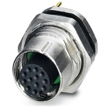 Preisknaller Einbaubuchse, M12, 12-polig, Lötstifte, Schraubverriegelung, gerade, 1441956