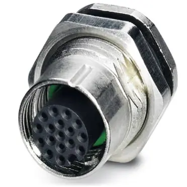 Geprüft Einbaubuchse, M12, 17-polig, Lötstifte, Schraubverriegelung, gerade, 1441859