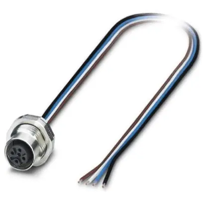 Einbaubuchse, M12, 4-polig, Litzenanschluss, gerade, 1405240 Kostenloser Versand