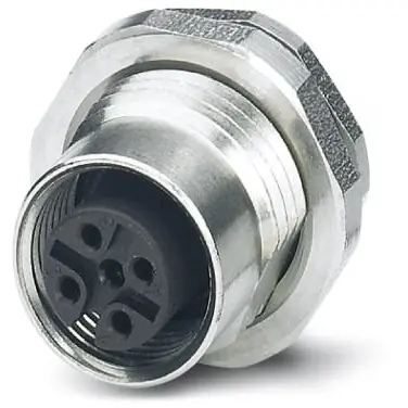 Einbaubuchse, M12, 5-polig, Lötstifte, Schraubverriegelung, gerade, 1554733 Aktuell