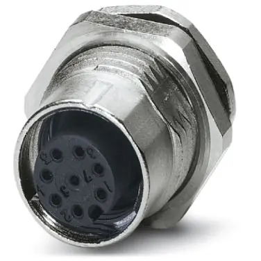 Neue Ware Einbaubuchse, M12, 8-polig, Lötstifte, Schraubverriegelung, gerade, 1441817