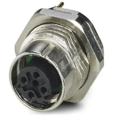 Einbaubuchse, M12, 4-polig, Lötstifte, Schraubverriegelung, gerade, 1441875 Online Kaufen
