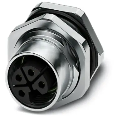 Aktuell Einbaubuchse, M12, 4-polig, Lötstifte, Schraubverriegelung, gerade, 1425593