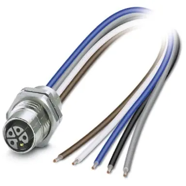 Einbaubuchse, M12, 5-polig, Litzenanschluss, gerade, 1425630 Mega-Angebot