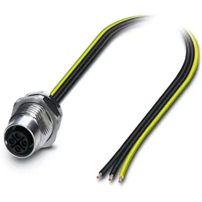 Letzte Chance Einbaubuchse, M12, 3-polig, Litzenanschluss, gerade, 1411652