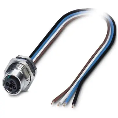 Heißes Angebot Einbaubuchse, M12, 4-polig, Litzenanschluss, gerade, 1424134