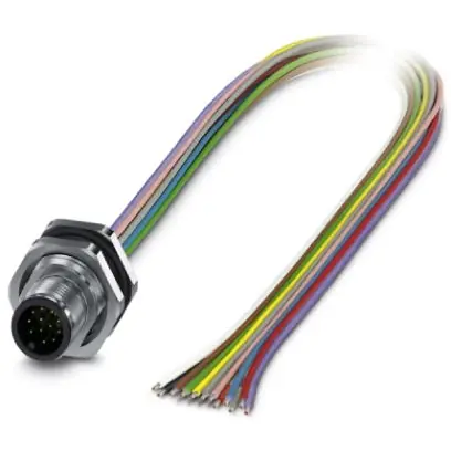 Preisreduziert Einbaustecker, M12, 12-polig, Litzenanschluss, gerade, 1411596