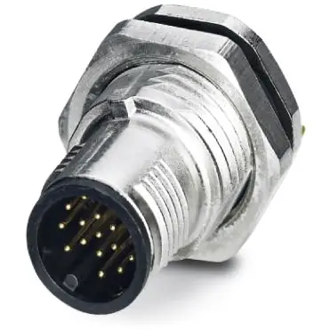 Stecker, M12, 17-polig, Lötstifte, Schraubverriegelung, gerade, 1441969 Nur Heute