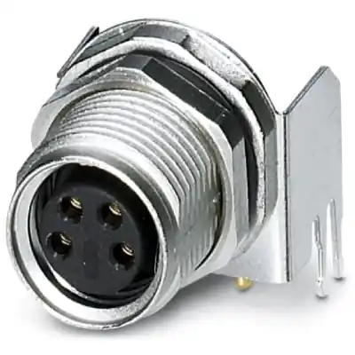 Meistverkauft Einbaubuchse, M8, 4-polig, Lötstifte, Schraubverriegelung, abgewinkelt, 1456158