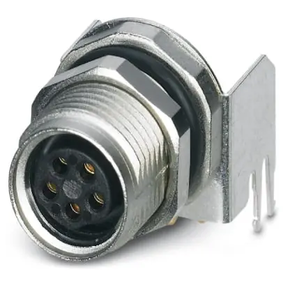 Preiswert Einbaubuchse, M8, 5-polig, Lötstifte, Schraubverriegelung, abgewinkelt, 1424239