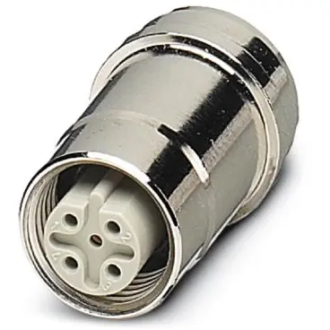 Einbaubuchse, M12, 5-polig, Lötstifte, Schraubverriegelung, gerade, 1528251 Zertifiziert