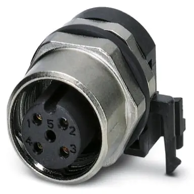 Rabatt Einbaubuchse, M12, 4-polig, Lötstifte, Schraubverriegelung, gerade, 1439900