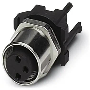 Echt Einbaubuchse, M8, 3-polig, Lötstifte, Schraubverriegelung, gerade, 1524776