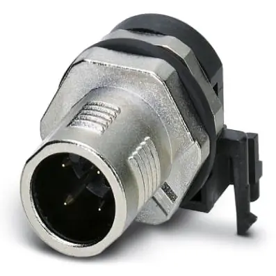Einbaubuchse, M12, 4-polig, Lötstifte, SPEEDCON-Verriegelung, gerade, 1436589 Neu