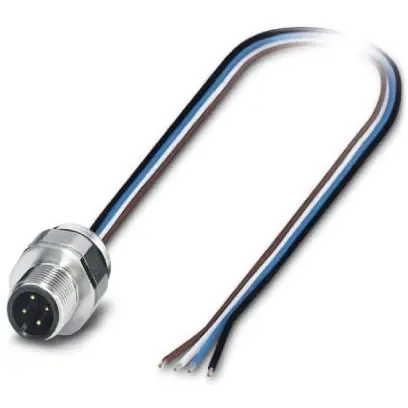 Garantierte Lieferung Einbaustecker, M12, 4-polig, Litzenanschluss, gerade, 1554610