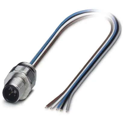 Abverkauf Einbaustecker, M12, 5-polig, Litzenanschluss, gerade, 1458813