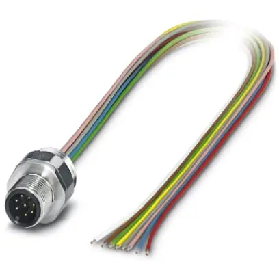 Einbaustecker, M12, 8-polig, Litzenanschluss, gerade, 1554636 Sonderangebot