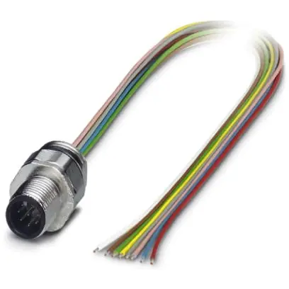 Ausverkauf Einbaustecker, M12, 8-polig, Litzenanschluss, gerade, 1513787