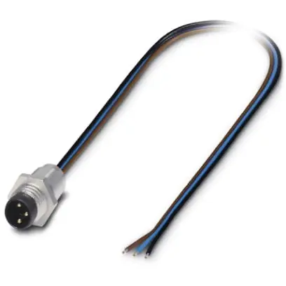 Garantierte Lieferung Einbaustecker, M8, 3-polig, Litzenanschluss, gerade, 1500334