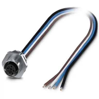 Highlight Einbaubuchse, M12, 5-polig, Litzenanschluss, gerade, 1411571